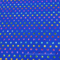 blue glitter rainbow colored polyester polka dot spandex fabric for yoga pants